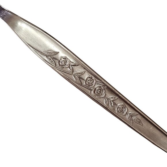 Elden Vintage Flower Butter Knife stainless 6.5" Rose Midcentury Colonial EDL5 - Picture 2 of 6